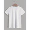 Women'S Round Neck Short Sleeve Sports T-Shirt with Letter Print for Spring and Summer Casual Wear
