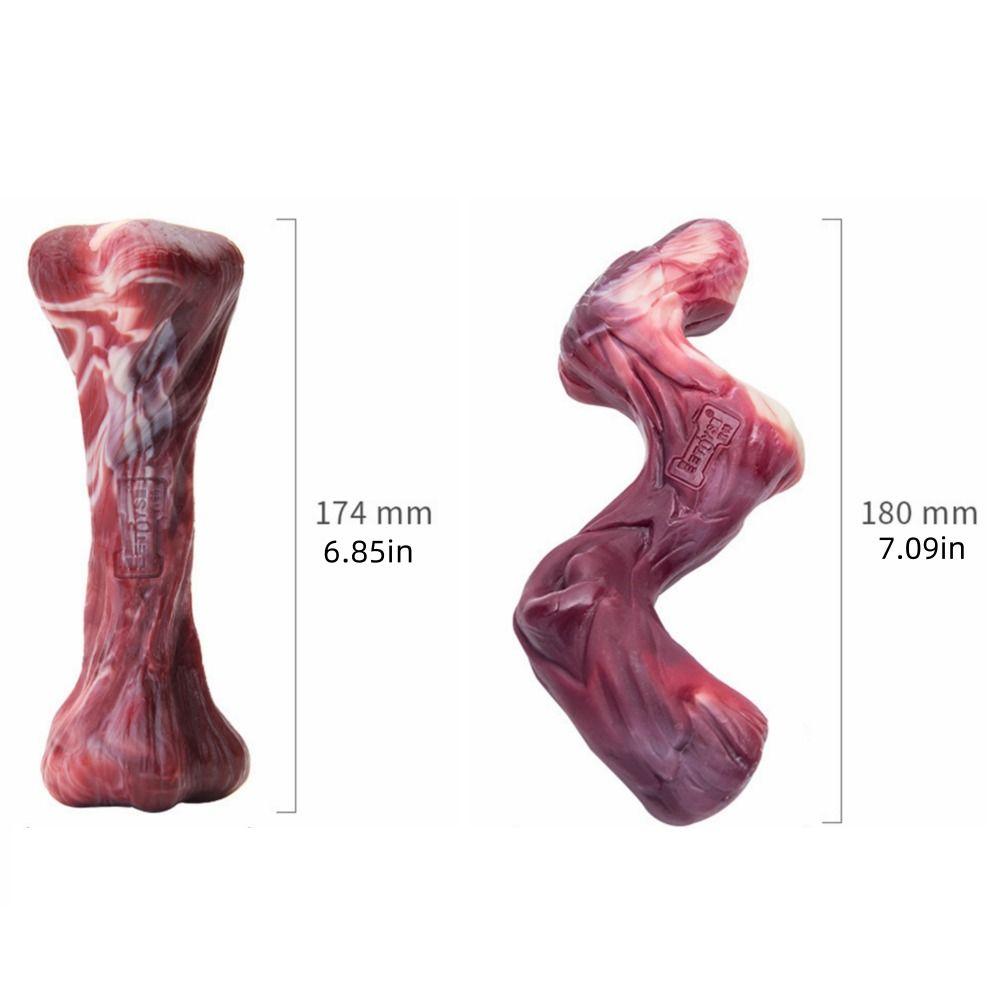 Simulation Bone Dog Chew Nylon Teeth Cleaning S-shaped Chew Toys Eco-Friendly Training Indestructible Dog Bone Medium Dogs