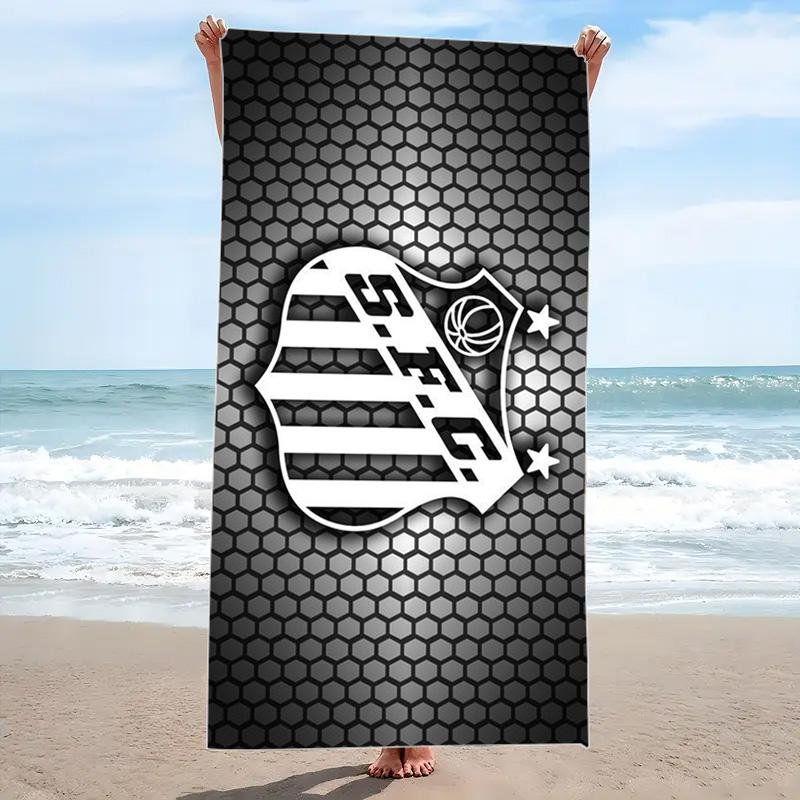 Santos FC Logo Print Beach Towel, Large Soft Quick Dry Towel for Beach Camping Swimming