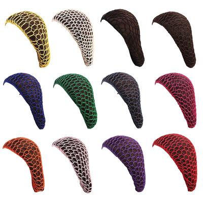 Mesh Hair Net Knit Snood Cover Hat Women Solid Color Thick Crocheted Sleep Cap Hairnet Bonnet Ornament Accessories