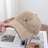 Simple & Character Embroidery Suede Warm Baseball Cap Women's Early Autumn Outdoor Travel Versatile Bent Hat Men's