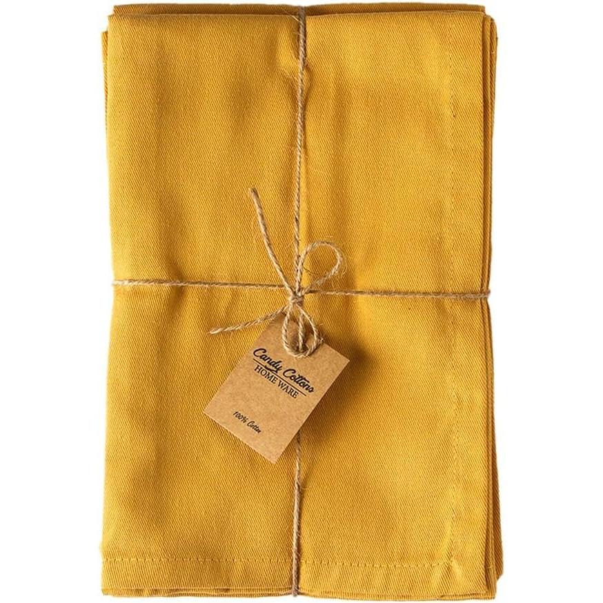 Yellow Cloth Dinner Napkins Cotton Washable Napkins Cloth Two DNCC2
