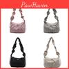 Trendy Nylon Crossbody Bag With Puckered Style And Phone Pocket For Outdoor Parades