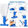 Pool Vacuum Jet Cleaner Kit with Telescopic Pole, Brush Head, and Leaf Bag for Above Ground Pools and Spas
