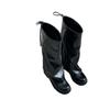 But knee-length knight boots women's 2025 new autumn and winter thin small pants boots thick heel folds pile up