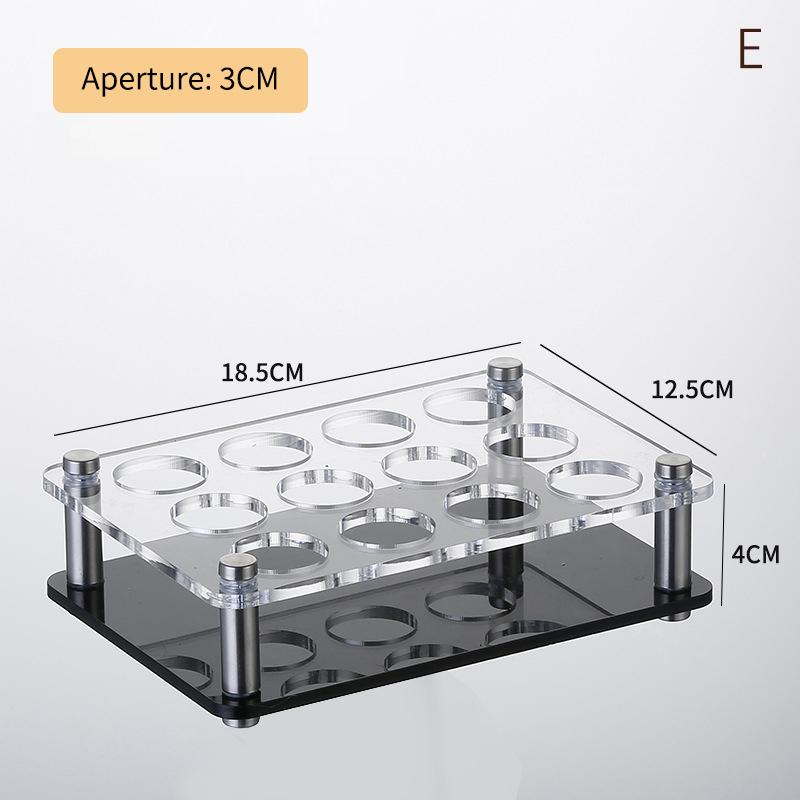 6/12/24 Holes Glass Tray Holder Hole Bar Acrylic Glass Holder Wine Glass Cup Serving Tray Cups Organizer Glass Display For Club