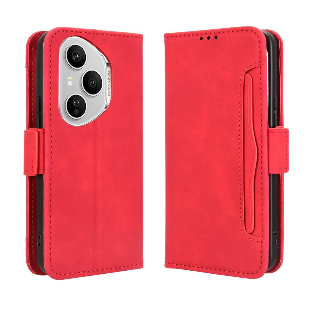 Skirta Honor 400 Pro 5G (Pasaulinis) Odinis dėklas-piniginė telefonui su keliais kortelių skyreliais