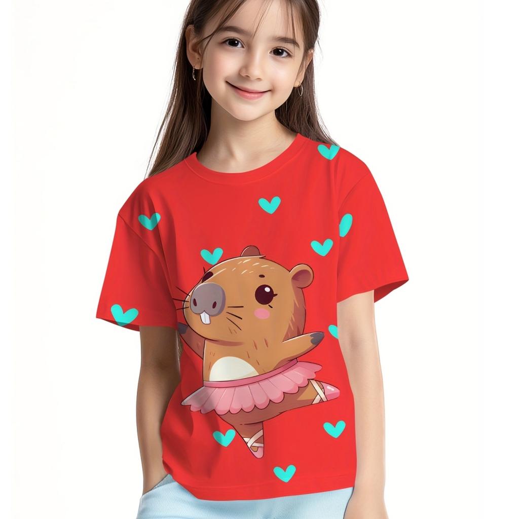 Cute Baby Girl Clothing Short Sleeve Child T-Shirt Summer Boys' T-Shirt Breathable Tees Girls Clothes Girl Blouse