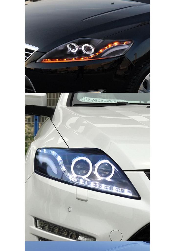 Ford Mondeo S-Max (07-13) Headlight Assembly with Modified Lens, DRL, and Flowing Turn Signals