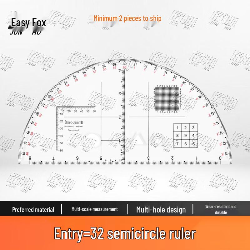 Professional Map Coordinate & Command Ruler Set