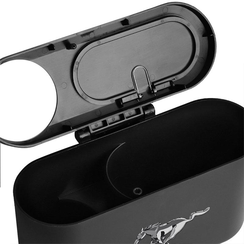 new Hanging Car Trash Can Auto Emblem Garbage Box Accessories For Ford Focus 2 3 mk3 Fiesta Ranger Mondeo Mustang Transit Fusion Kuga
