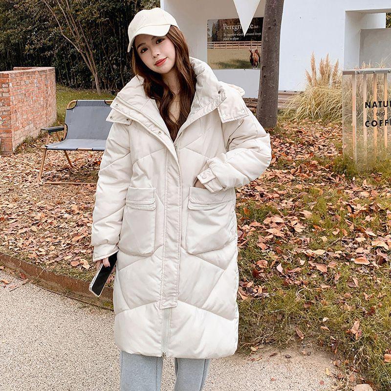 Women's Thickened Oversized Knee-length Bread Coat Winter Down Cotton Jacket