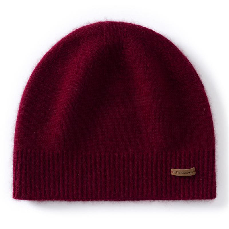 Cashmere hat women's cashmere autumn and winter new versatile cold-proof ear protection hat knitted hat outdoor thickened cold hat