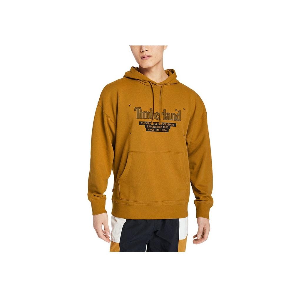 Timberland Logo Print Outdoor Casual Hoodie Men Hoodies Wheat A2D6Z-P47
