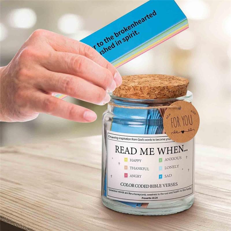 AEE4-3PCS The Hope Jar Bible Verses Bible Verses In A Jar Glass Prayer Jar Prayer Jar Bible Jar Bible Verses For Emotions