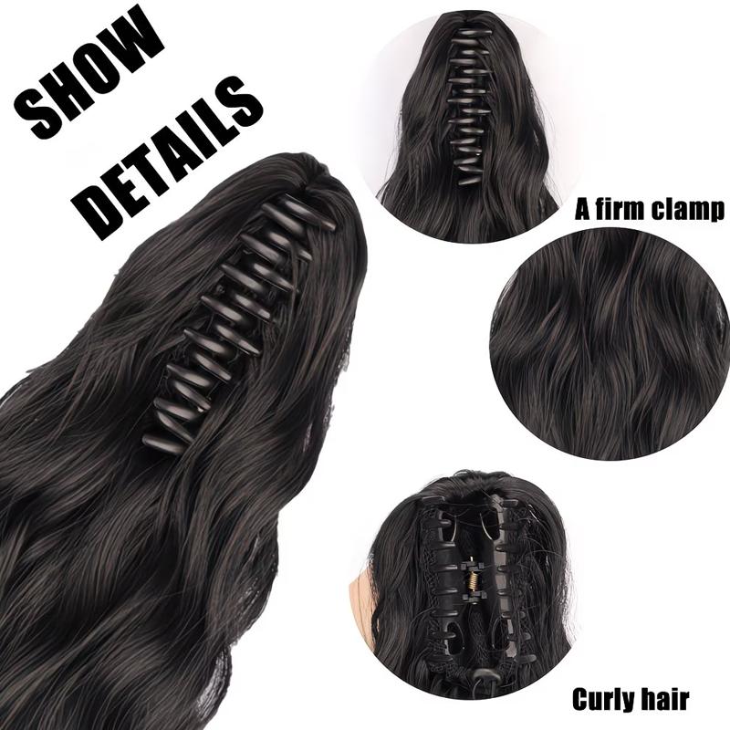 Heat-Resistant High Temperature Synthetic Ponytail Wig for Women Curly Stylish and Elegant with Easy To Wear Claw Clip Perfect for Halloween