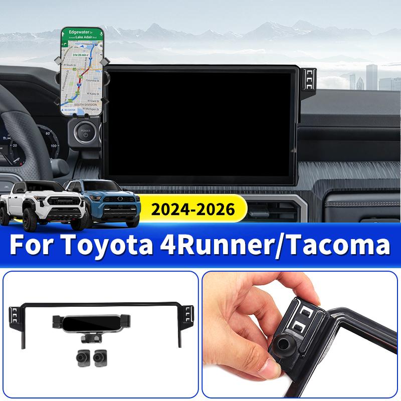For Toyota 4Runner Tacoma 2024 2025 2026 Center Display Phone Mount Bracket Dashboard Interior Upgrade Accessories
