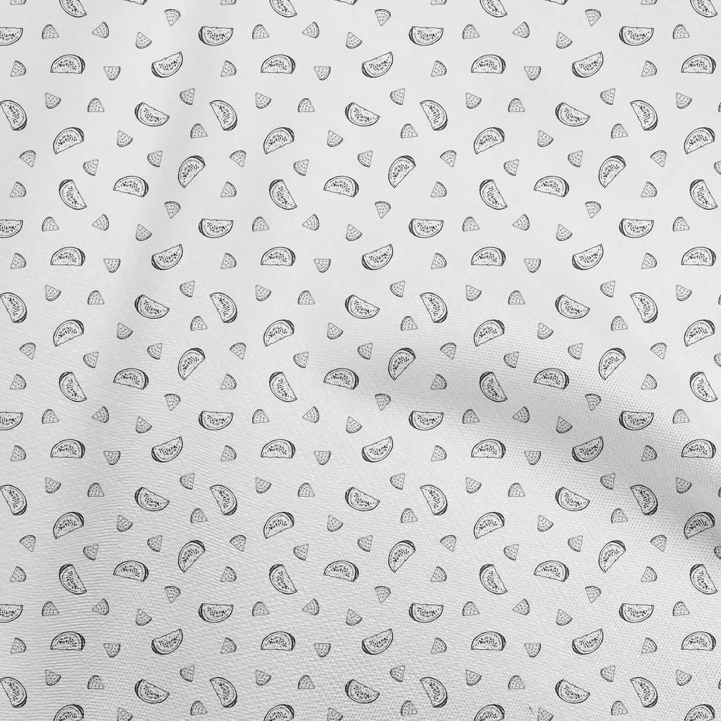 oneOone Cotton Flex Gray Fabric Watermelon Diy Clothing Quilting Fabric Print Fabric By Yard 40 Inch