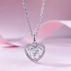 European and American New Necklace 925 Silver 6 * 7mm Heart-shaped Minimalist Collarbone Wedding Jewelry