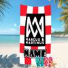 Customizable personalized beach towels Marcus and Martinus themed designs.Suitable for the beach, yoga, sports;ideal as beach accessories