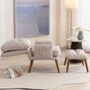Lounge Chair with Footrest, Backrest Adjustable In 5 Stages, Reclinable, Chair with Side Tray