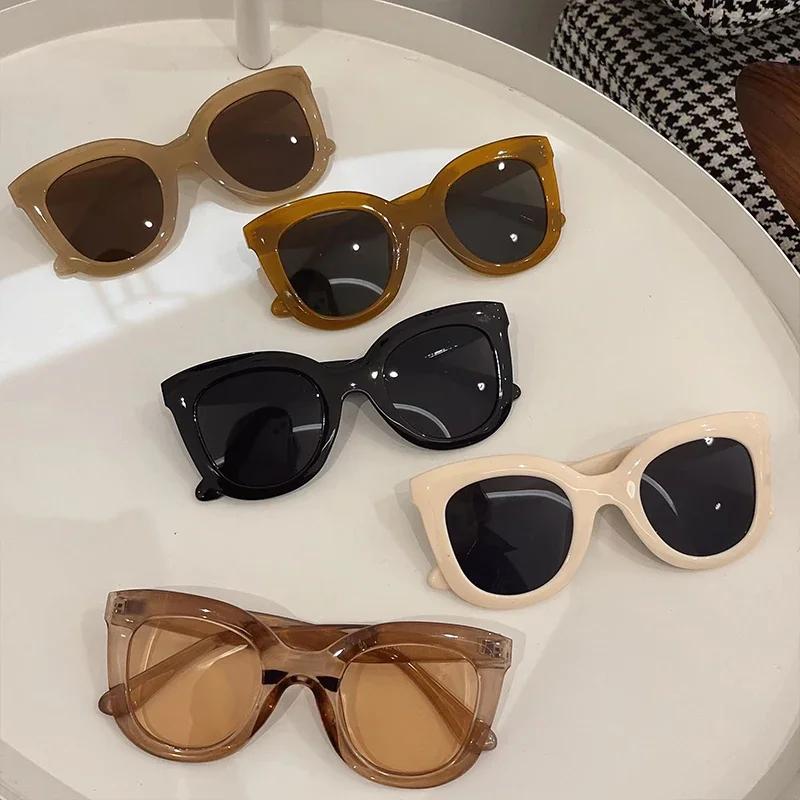 Oversized Butterfly Cat Eye Sunglasses New Trendy Fashion Female Colorful Popular Brand Designer Eyewear Women Shades