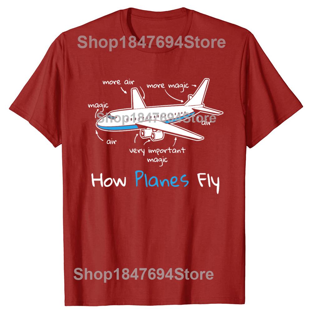 How Planes Fly Mens TShirt Funny Aerospace Engineer Tshirt For Man ONeck Fashion Cotton High Quality Tee