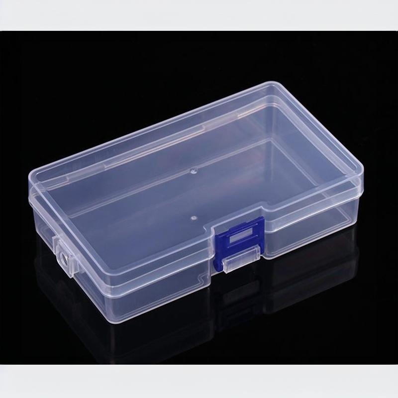 Square Clear Plastic Storage Box Portable Lightweight Organizer for Jewelry Beads Fishing Tackle Hiking Camping Small Item Storage