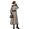 Women's High-Neck Knitted Sweater Dress, Japanese Style, Waist-Cinching, Long Sleeves, Winter 2025 Collection