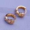 LSOOYH Clip Ohrringe Rose Gold Farbe Mode Ohrring Für Frauen Zirkonia Hohl Tropfen Ohrringe Schmuck