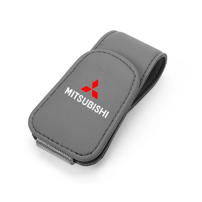 

Car Sun Visor Glasses Clip Sunglasses Box Auto Accessories For Mitsubishi ASX Lancer EVO Pajero Outlander L200 Car Accessories сірий