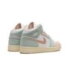 Air Jordan 1 Mid SE GS Scalloped Edge Kids Sneakers Green White Pink-Oxford DZ5361-100