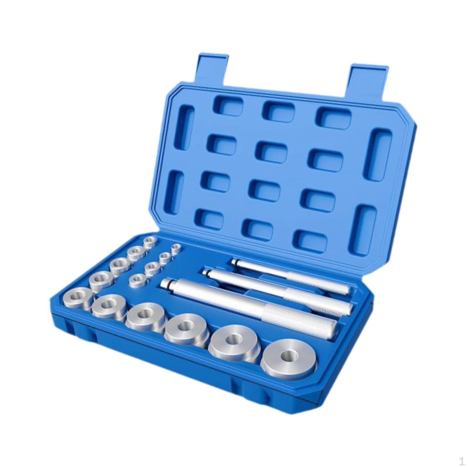 

10 Pieces Bushing Press Box Aluminum Kit Auto Car Repair Tool Pull And Sleeve 17Pcs
