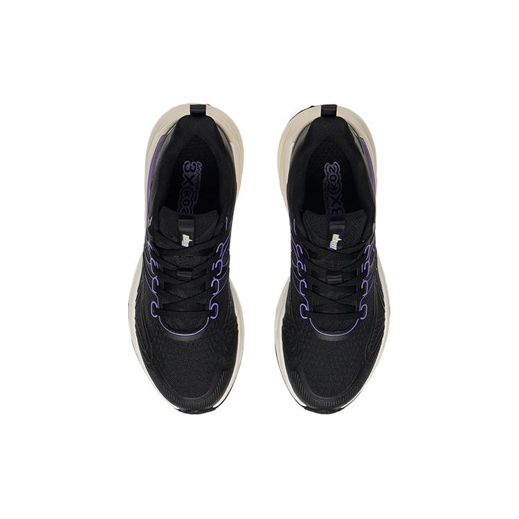 LiNing Rebound Cushioning Breathable Abrasion Resistant Slip Resistant Low Top Running Shoes Women's Black