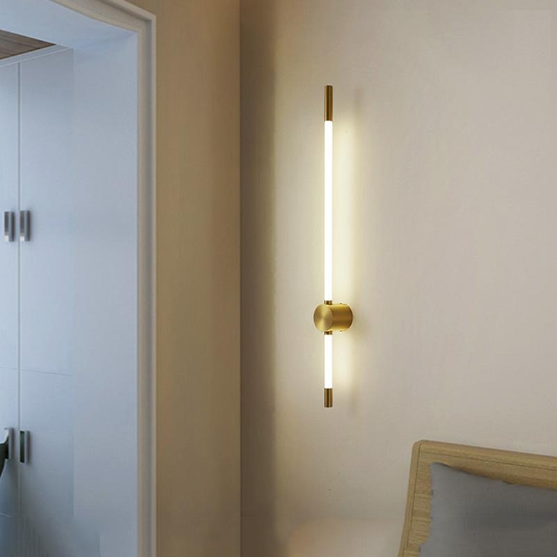 Simple and long Led wall lamp Nordic luxury home decoration wall lamp bedroom lighting stairs corridor indoor bathroom wall lamp