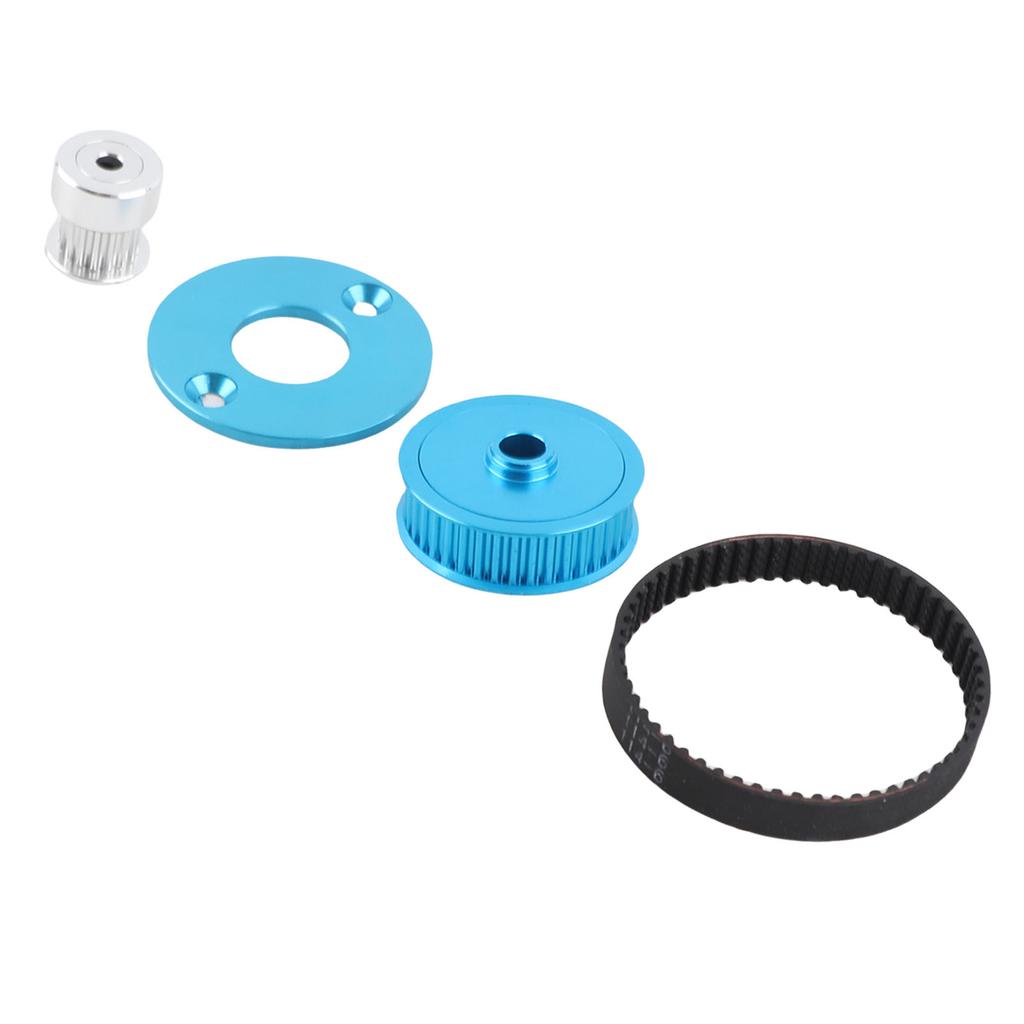 RC Belt Drive Gear Low Noise Rubber Belt Drive Transmission Gear Kit for TT02 Remote Control Car