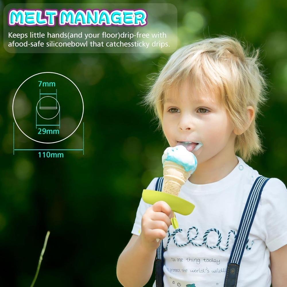 Ice Cream Holder, Anti-drip Popsicle Holder, Anti-drip Tray, Portable Popsicle Protector, Catches Popsicles Before They Drip