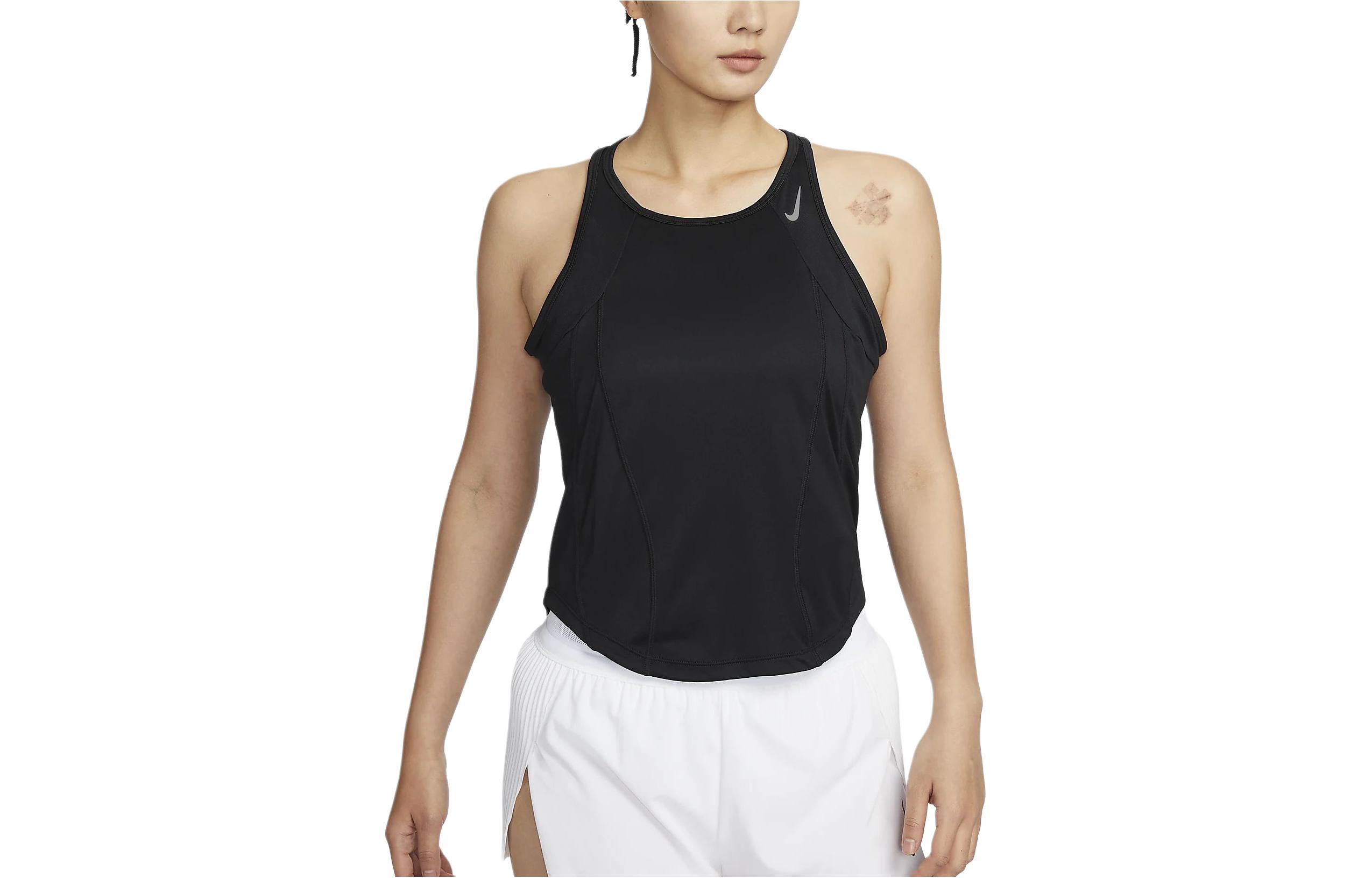 Nike Tank Tops Women s Black Crew Neck Moderate Straight Fit FN2515-010 L