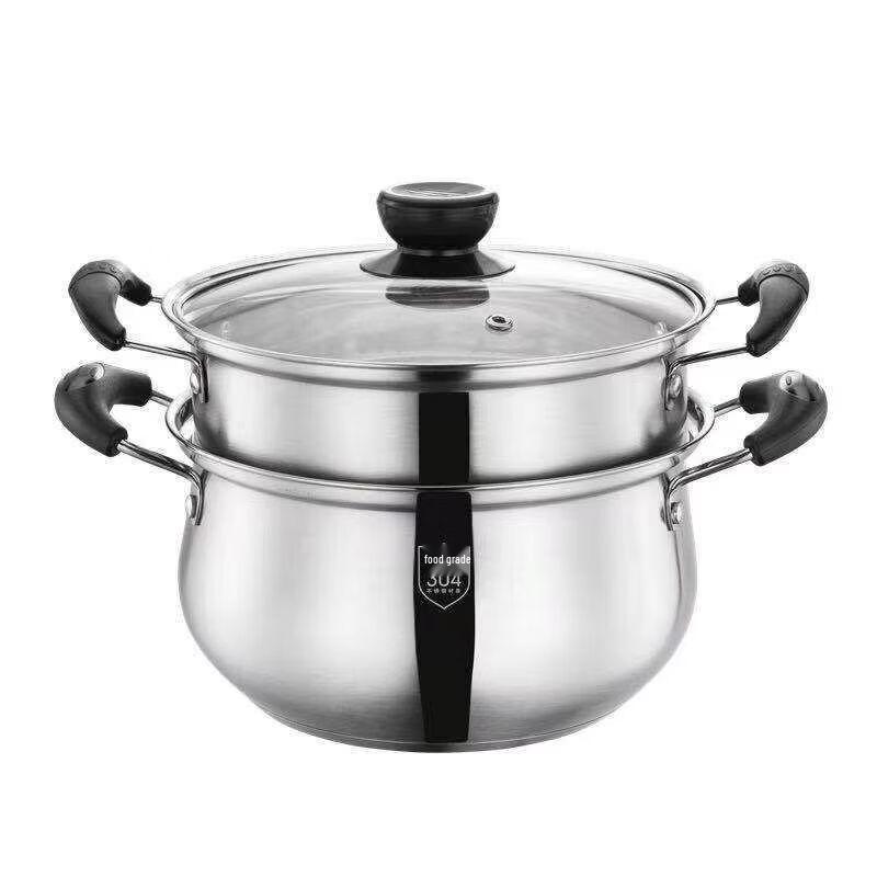 

304 Stainless Steel Soup Pot with Steamer