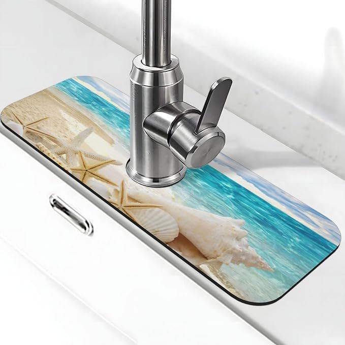 Badezimmerarmatur Ablass- und Wasserabsorptionsmatte für Waschbecken und Arbeitsplatten