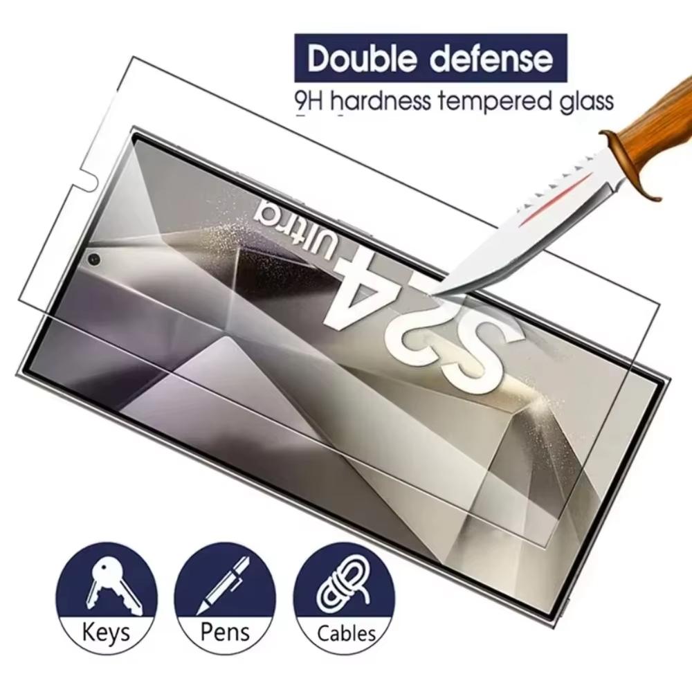 4 buc Sticlă Temperată cu Deblocare prin Amprentă Pentru Samsung Galaxy S26 S25 Edge S24 Ultra S23 S22 S21 Plus S20 FE Note20 5G Folie de Sticlă Protector Ecran