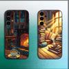 Kaffee-Studienbuch-Illustration Handyhülle Für Samsung Galaxy A13,A21s,A22,A31,A32,A52,A53,A71,A80,A91 Weiche Schwarze Abdeckung
