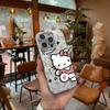 Hello Kitty Silver Phone Case for Apple 14: Cute Sanrio Design