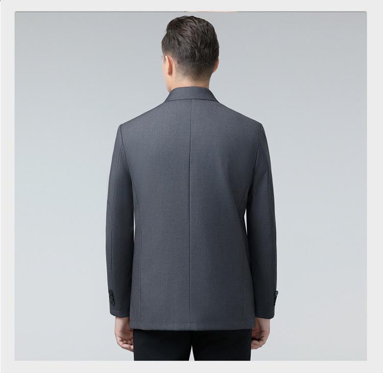 2024 Men's Winter Down Jacket - Mid-length Business Lapel Coat with Detachable Liner