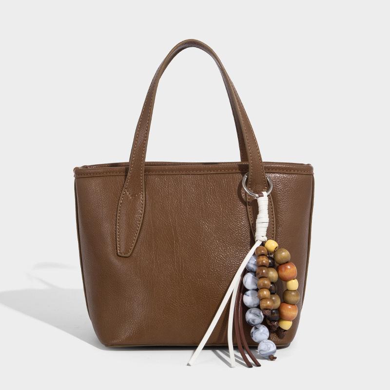 Vintage High-End Feel Handheld Bucket Bag for Women 2025 New Casual Basket Bag Simple Casual Commuter Women's Bag