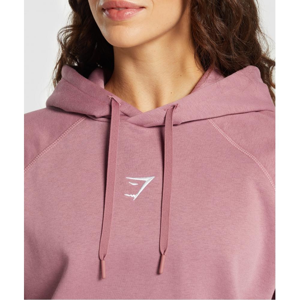 Gymshark Training Oversized Fleece Hoodie Calm Pink B5a7n Kcpd