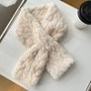 Winter Scarf Soft Imitation Rabbit Fur Solid Color Design Short Scarf Thickened Warm Plush