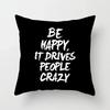 VIKAMA Minimalist Black White Cushion Cover Aesthetic Geometric Print Sofa Pillow Cover Living Room Car Soft Home Decor