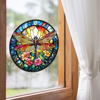 Antistatische Fensteraufkleber für Libellen-Balkonglasfenster, Heimverschönerung und Dekoration