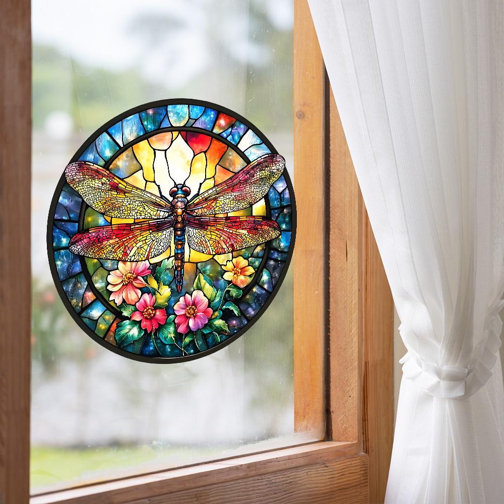 Anti-static Window Stickers for Dragonfly Balcony Glass Windows Home Beautification and Decoration